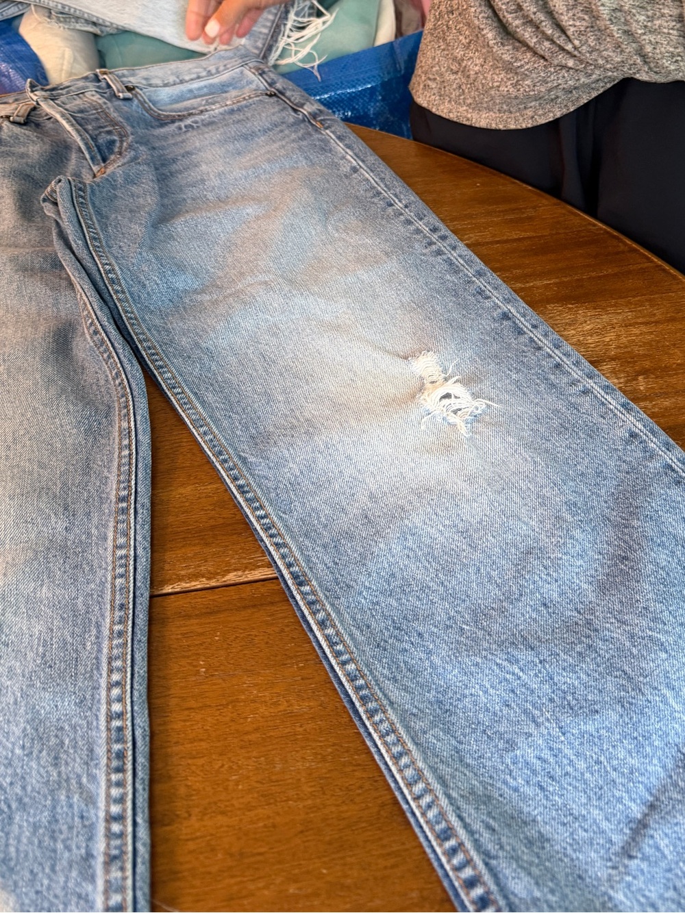 ASKKNY Light Blue Distressed Jeans